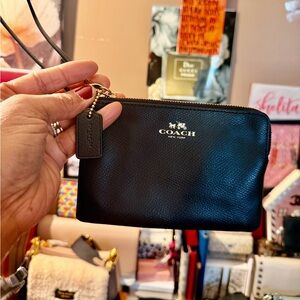Coach Corner Zip Wristlet